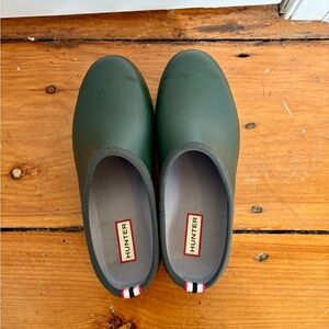 Hunter Waterproof Rubber Play Garden Clogs Dark Green | size women EU 40/41